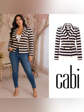 NEW CAbi Striped Cruise Blazer